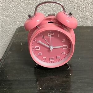 Pink Retro looking Alarm Clock